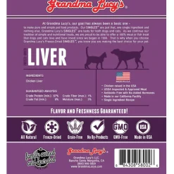 Grandma Lucy's Freeze-Dried Chicken Liver Dog & Cat Treats (2.5 oz)
