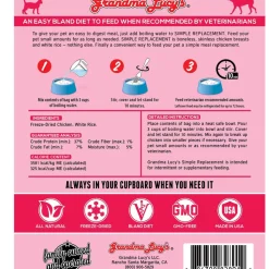Grandma Lucy Simple Remedy Freeze-Dried for Upset Stomach Chicken & Rice Formula for Dogs, 7-oz