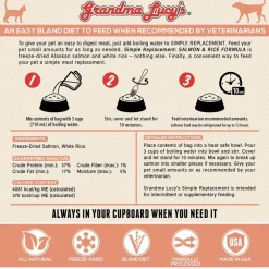 Grandma Lucy Simple Remedy Freeze-Dried Salmon & Rice Formula for Dogs, 7-oz