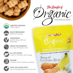 Grandma Lucy's Organic Oven Baked Banana & Sweet Potato Treats For Dogs (14 oz)