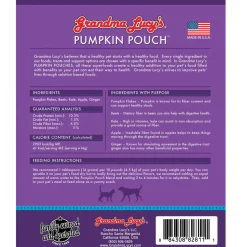 Grandma Lucy's Pumpkin Pouch Digestive Freeze-Dried Dog & Cat Food Topper for Dogs & Cats - 6oz