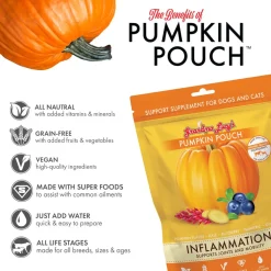 Grandma Lucy's Pumpkin Pouch Inflammation Freeze-Dried Dog & Cat Food Topper for Dogs & Cats - 6oz