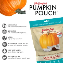 Grandma Lucy's Pumpkin Pouch Skin & Coat Freeze-Dried Dog & Cat Food Topper for Dogs & Cats - 6oz
