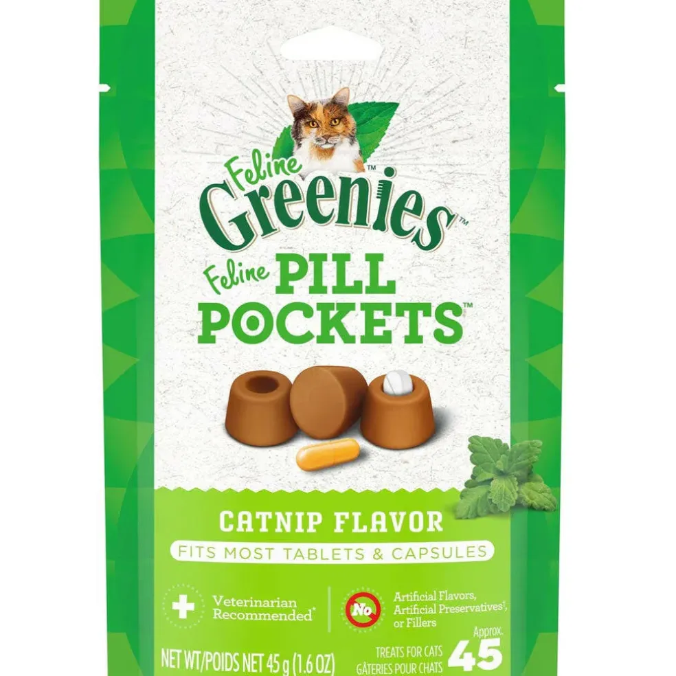 Greenies Feline Pill Pockets Catnip Flavor, 1.6-oz