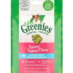 Greenies Feline Savory Salmon Flavor Dental Cat Treats
