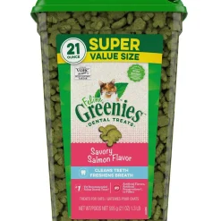 Greenies Feline Savory Salmon Flavor Dental Cat Treats