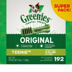 Greenies Original Dental Chews for Dogs, Treat-Pak, Teenie