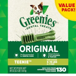 Greenies Original Dental Chews for Dogs, Treat-Pak, Teenie