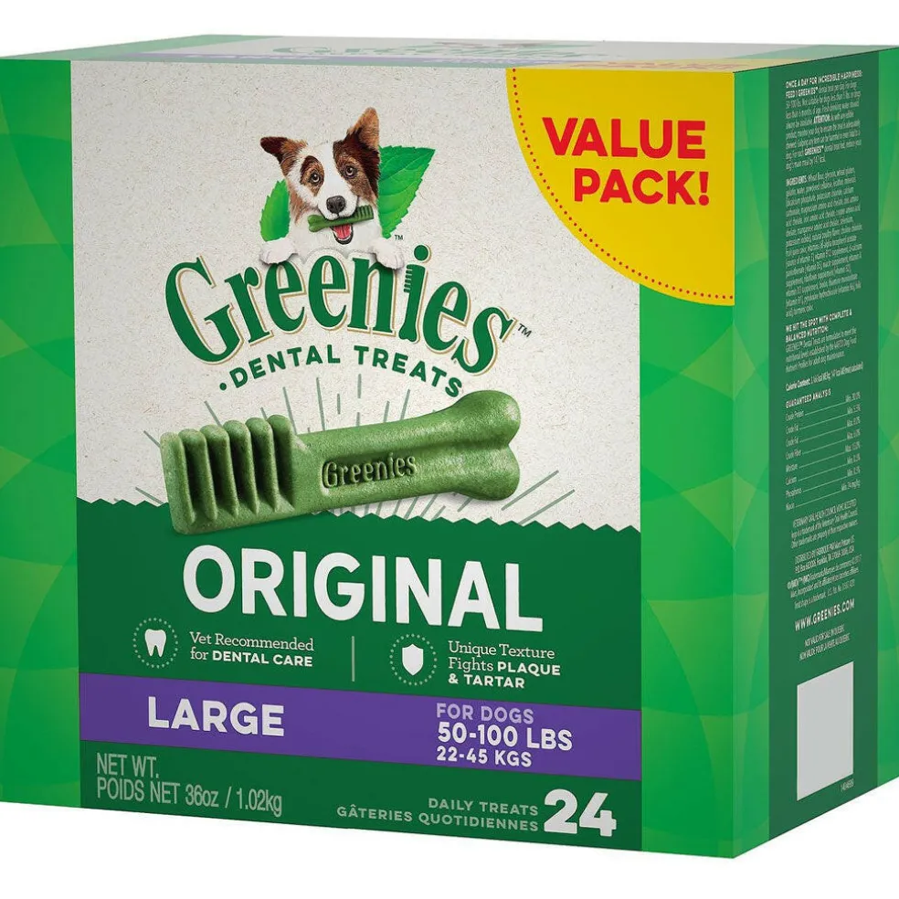 Greenies Original Dental Chews for Dogs, Treat-Pak, Large