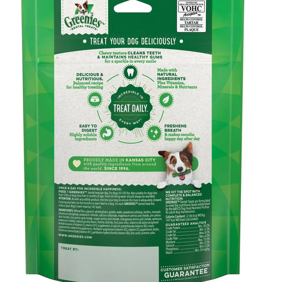 Greenies Original Dental Chews for Dogs, Treat-Pak, Large