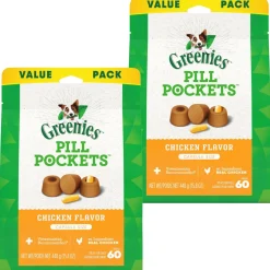 Greenies Pill Pockets Chicken Flavor Treats for Dogs, Capsule Size