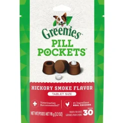 Greenies Pill Pockets Hickory Smoke Flavor Treats for Dogs, Tablet Size