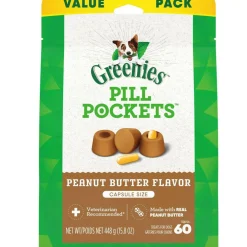 Greenies Pill Pockets Peanut Butter Flavor Treats for Dogs, Capsule Size
