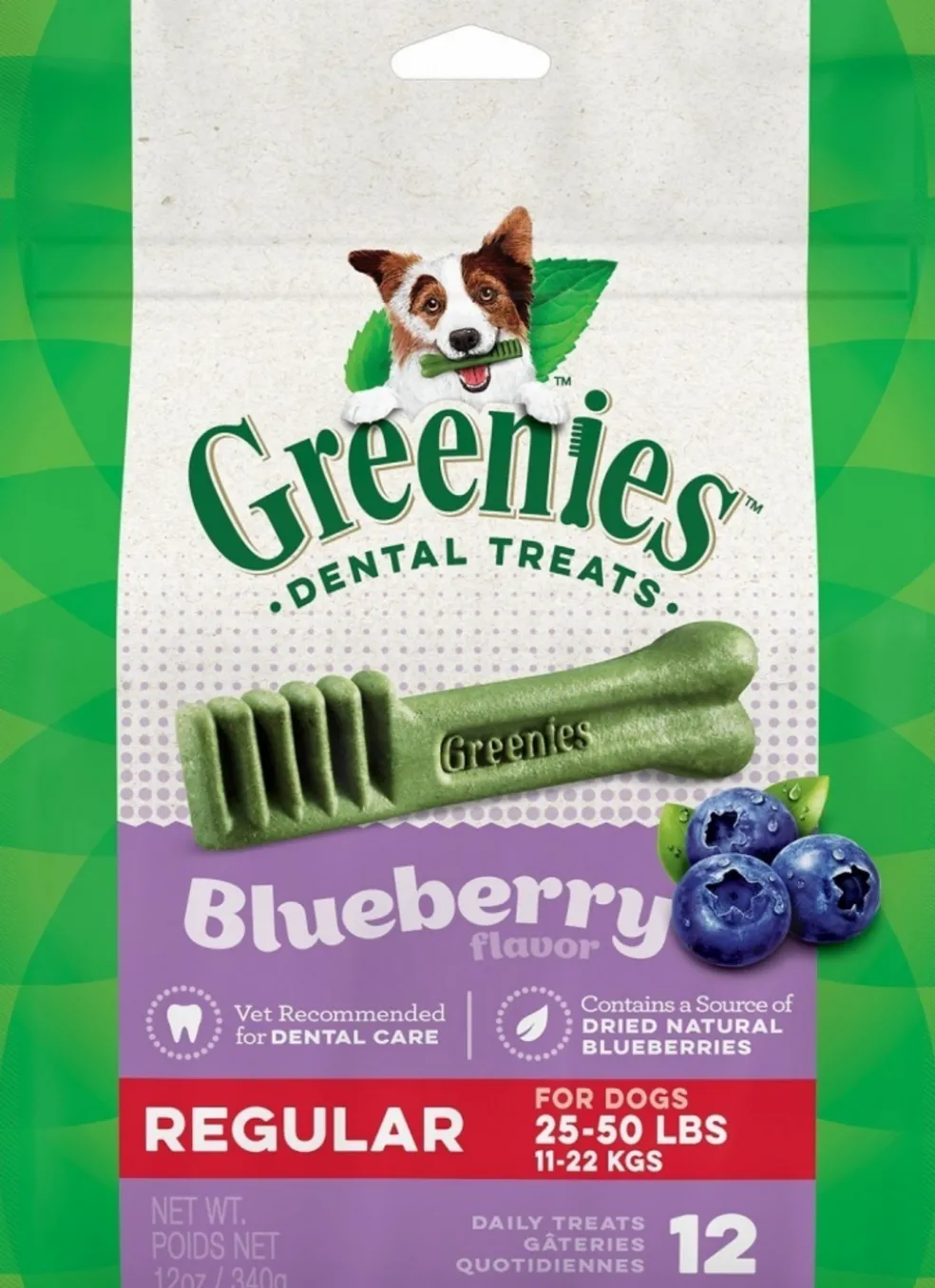 Greenies Regular Blueberry Dental Dog Chews