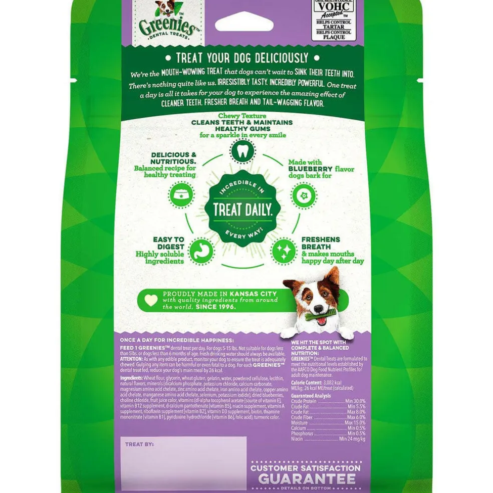 Greenies Teenie Blueberry Dental Dog Chews, 43 Count