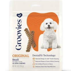 Groovies Original Dental Chews for Small Dogs 5-15 lbs