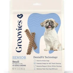 Groovies Senior Dental Chews for Small Dogs 5-15 lbs