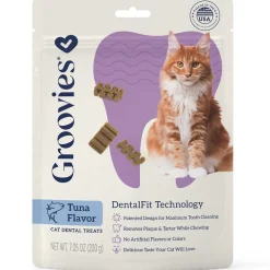 Groovies Tuna Flavor Dental Treats for Cats (7.05 oz)