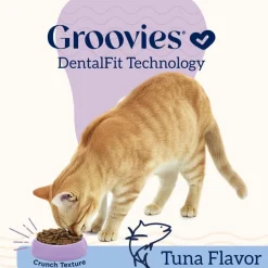 Groovies Tuna Flavor Dental Treats for Cats (7.05 oz)