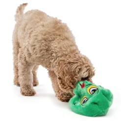 GURU Hide-A-Tail Snake Plush Puzzle Dog Toy, Green