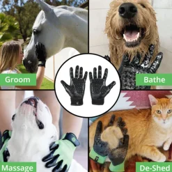 HandsOn Bathing & Grooming Gloves for Cats, Dogs & Horses
