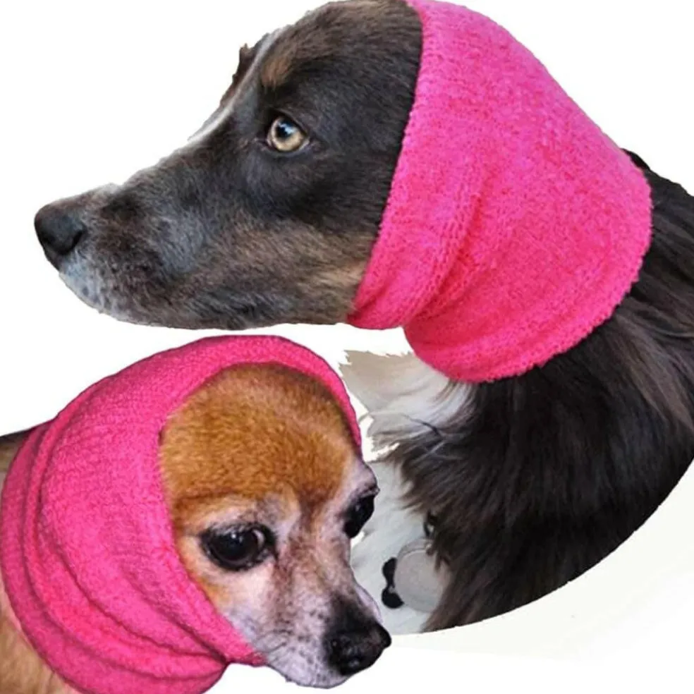 Happy Hoodie Calming Cap For Dogs PINK -2 pack ( 1 large 1 small)