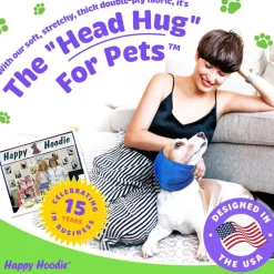 Happy Hoodie Calming Cap For Dogs BLACK -2 pack (1 large & 1 small)