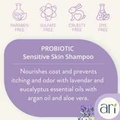 Health Extension Ari Probiotic Sensitive Skin Shampoo Lavender Plus Eucalyptus For Dogs, 16-oz