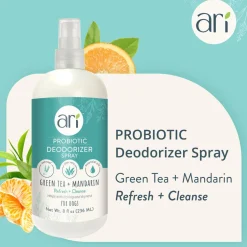 Health Extension Ari Probiotic Deodorizer Spray Green Tea & Mandarin For Dogs, 8-oz