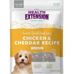 Health Extension Bully Puffs Chicken & Cheddar Dog Treats (5 oz)