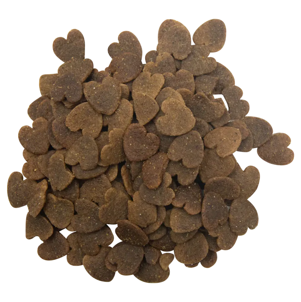Health Extension Crunchy Heart Shaped Small Treats with Buffalo for Dogs, 12-oz