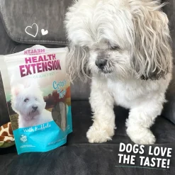 Health Extension Crunchy Heart Shaped Small Treats with Buffalo for Dogs, 12-oz