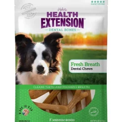Health Extension Fresh Breath Dental Chews For Dogs (8 Medium Bones)