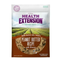 Health Extension Grain Free Peanut Butter & Banana Treats For Dogs(2.25 lb)