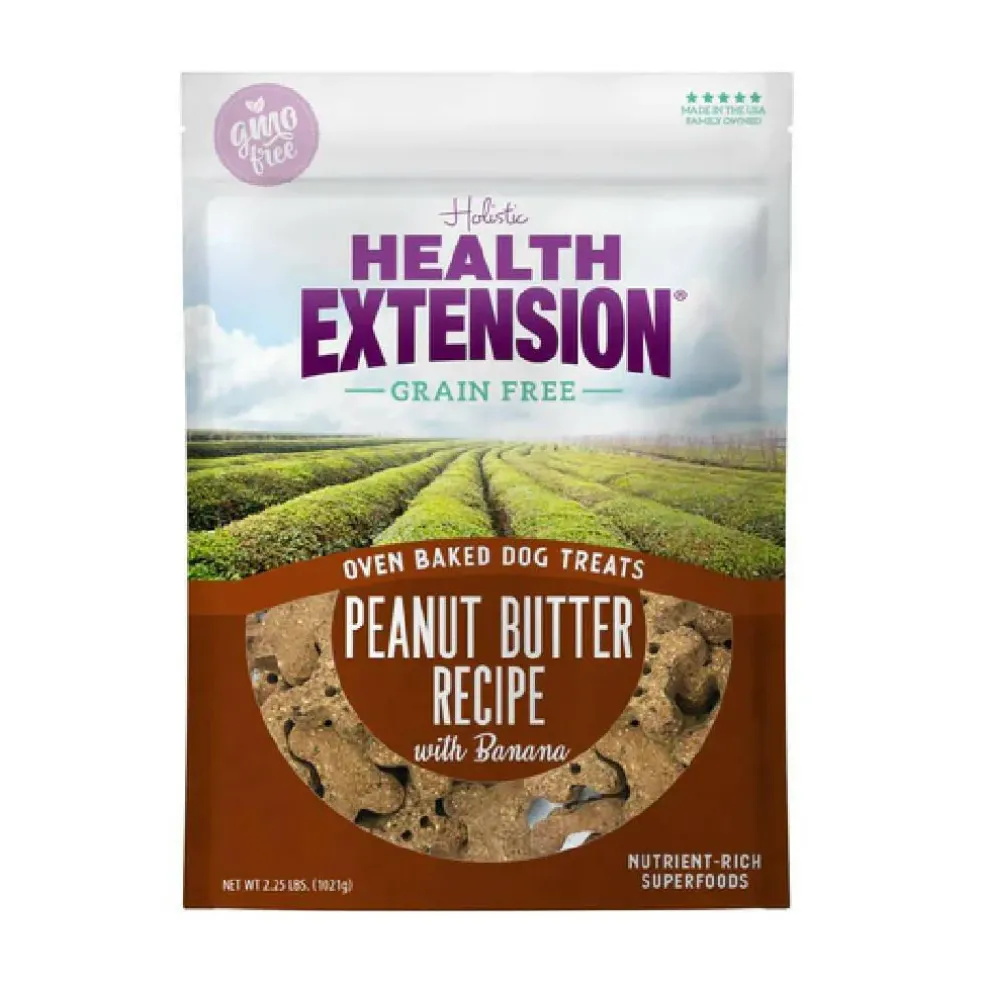 Health Extension Grain Free Peanut Butter & Banana Treats For Dogs(2.25 lb)