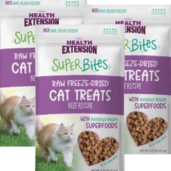 Health Extension SuperBites Freeze-Dried Raw Beef Recipe Cat Treats, 0.75-oz