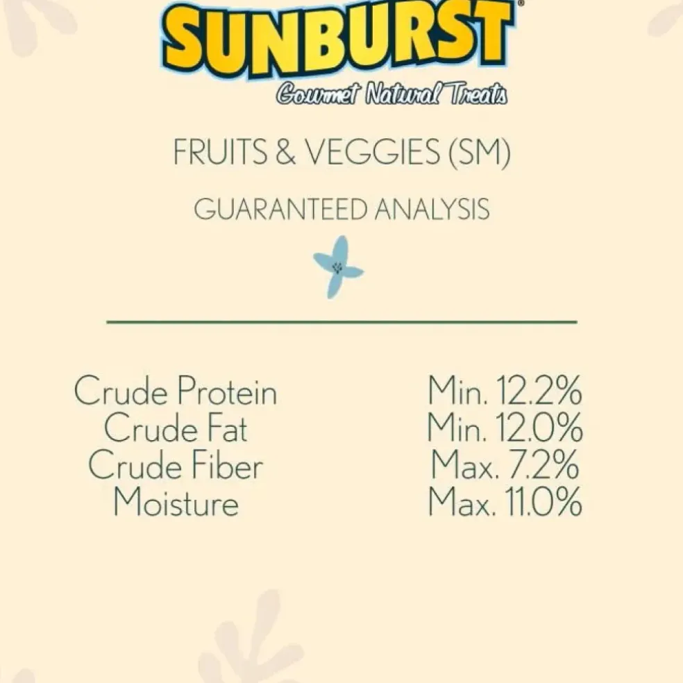 Higgins Sunburst Fruits & Veggies Small Treats For Birds 3 oz