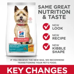 Hill's Science Diet Adult Healthy Mobility Small Bites Chicken Meal, Brown Rice & Barley Recipe Dry Dog Food