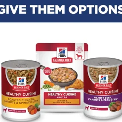 Hill's Science Diet Adult Healthy Cuisine Chicken & Vegetables Stew Wet Dog Food (2.8 oz x 24 pouches)