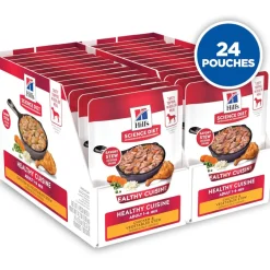 Hill's Science Diet Adult Healthy Cuisine Chicken & Vegetables Stew Wet Dog Food (2.8 oz x 24 pouches)