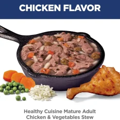 Hill's Science Diet Adult 7+ Healthy Cuisine Chicken & Vegetables Stew Wet Dog Food (2.8 oz x 24 pouches)