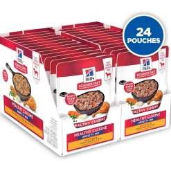 Hill's Science Diet Adult 7+ Healthy Cuisine Chicken & Vegetables Stew Wet Dog Food (2.8 oz x 24 pouches)