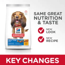 Hill's Science Diet Adult Oral Care Dry Dog Food, Chicken, Rice & Barley Recipe, 4 lb Bag