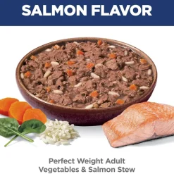 Hill's Science Diet Adult Perfect Weight Vegetables & Salmon Stew Recipe Wet Food For Cats (2.8 oz x 24 pouches)