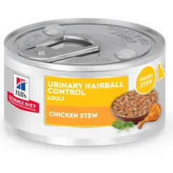 Hill's Science Diet Adult Urinary & Hairball Control Chicken & Vegetable Stew Recipe Wet Cat Food (2.9oz x 24 cans)
