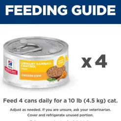Hill's Science Diet Adult Urinary & Hairball Control Chicken & Vegetable Stew Recipe Wet Cat Food (2.9oz x 24 cans)
