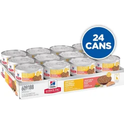 Hill's Science Diet Adult Urinary & Hairball Control Vegetables & Salmon Stew Recipe Wet Cat Food (2.9oz x 24 cans)