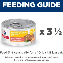 Hill's Science Diet Adult Urinary & Hairball Control Vegetables & Salmon Stew Recipe Wet Cat Food (2.9oz x 24 cans)