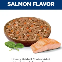 Hill's Science Diet Adult Urinary & Hairball Control Vegetables & Salmon Stew Recipe Wet Cat Food (2.9oz x 24 cans)