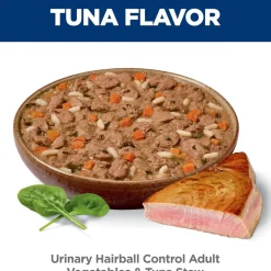 Hill's Science Diet Adult Urinary & Hairball Control Vegetables & Tuna Stew Recipe Wet Cat Food (2.9 oz x 24 cans)